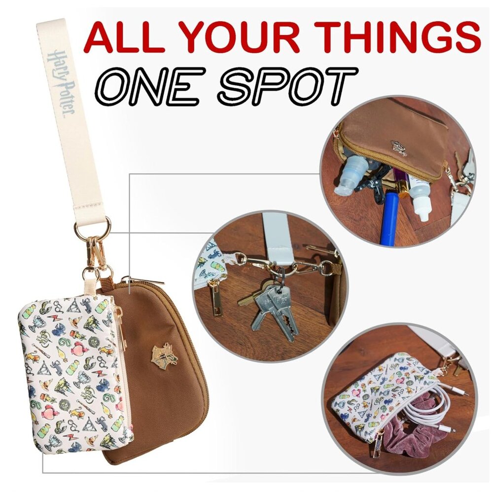Harry Potter Magical Icons 2-Piece Coin Purse and Wristlet - Wizarding World - Picture 4 of 8